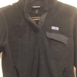 Ladies Patagonia Re-Tool Fleece Pullover Black